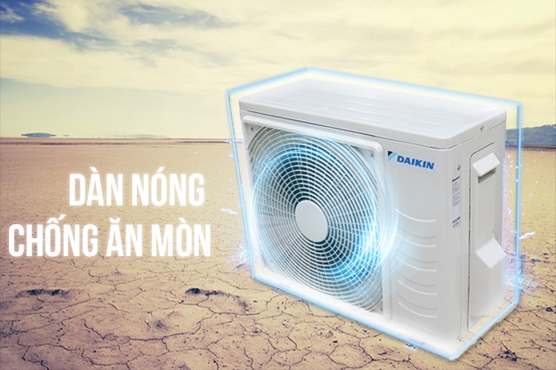 Máy lạnh Daikin FTKC35PVMV nhờ được xử lý dàn nóng chống ăn mòn nên có thể hoạt động bền bỉ