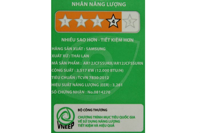 Máy lạnh Samsung 1.5 HP AR12JCFSSURNSV Màu Trắng