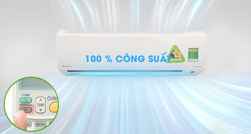 Điều hòa 2 chiều 1 HP Daikin FTXM25HVMV có thể làm lạnh nhanh Điều hòa 2 chiều 1 HP Daikin FTXM25HVMV có thể làm lạnh nhanh