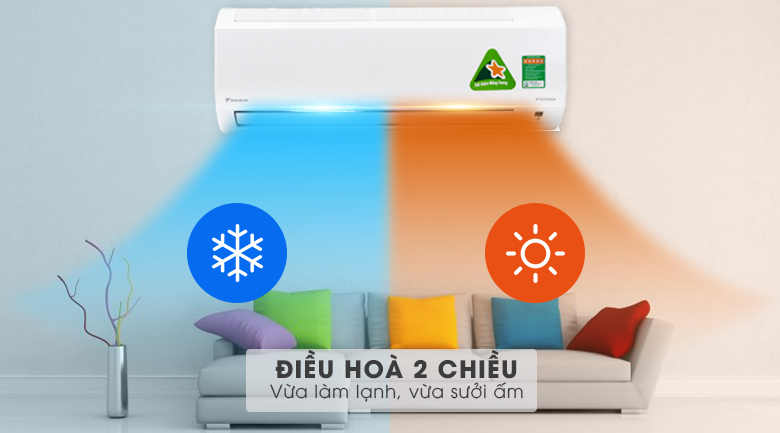 Điều hòa 2 chiều - Điều hòa 2 chiều Daikin Inverter 1.5 HP FTXM35HVMV