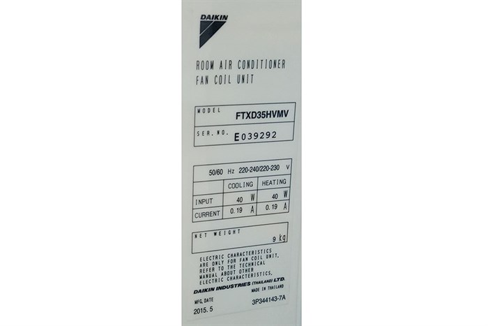 Điều hòa 2 chiều Daikin Inverter 1.5 HP FTXD35HVMV Màu Trắng