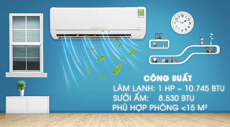 Công suất 1 HP - Điều hòa 2 chiều Mitsubishi Electric Inverter MSZ-HL25VA