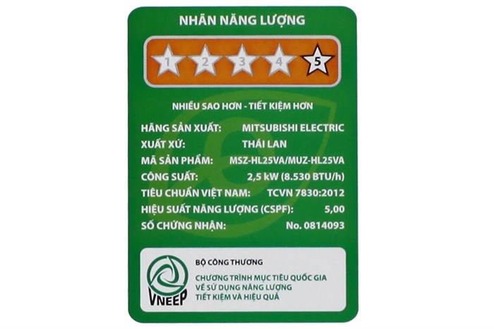 Điều hòa 2 chiều Mitsubishi Electric Inverter MSZ-HL25VA Màu Trắng