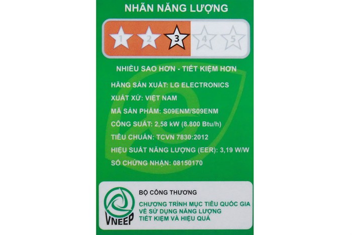 Máy lạnh LG 1 HP S09ENM Màu Trắng
