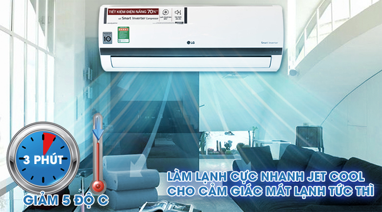 Điều hòa 2 chiều LG Inverter 1 HP B10ENC