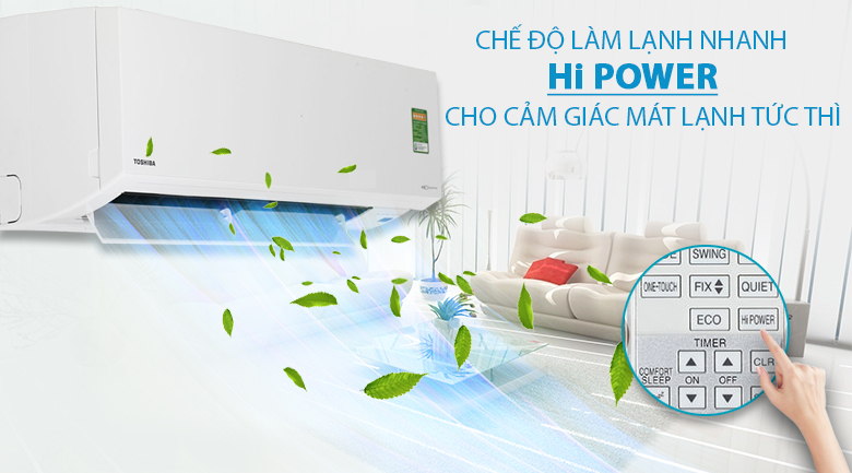 Công nghệ HI Power - Điều hòa 2 chiều Toshiba Inverter 1.5 HP RAS-H13S3KV-V