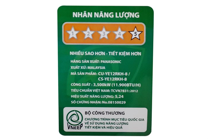 Điều hòa 2 chiều Panasonic Inverter 1.5 HP CU/CS-YE12RKH-8 Màu Trắng