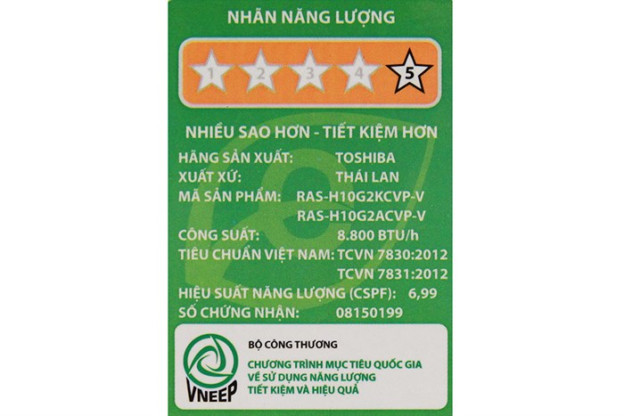 Máy lạnh Toshiba Inverter 1 HP RAS-H10G2KCVP-V Màu Trắng