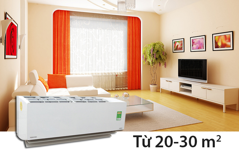 Bạn nên lắp máy điều hòa Toshiba RAS-H18G2KCVP-V trong những căn phòng có diện tích từ 20 đến 30 mét vuông