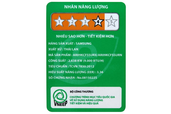 Máy lạnh Samsung 1 HP AR09KCFSSURNSV Màu Trắng