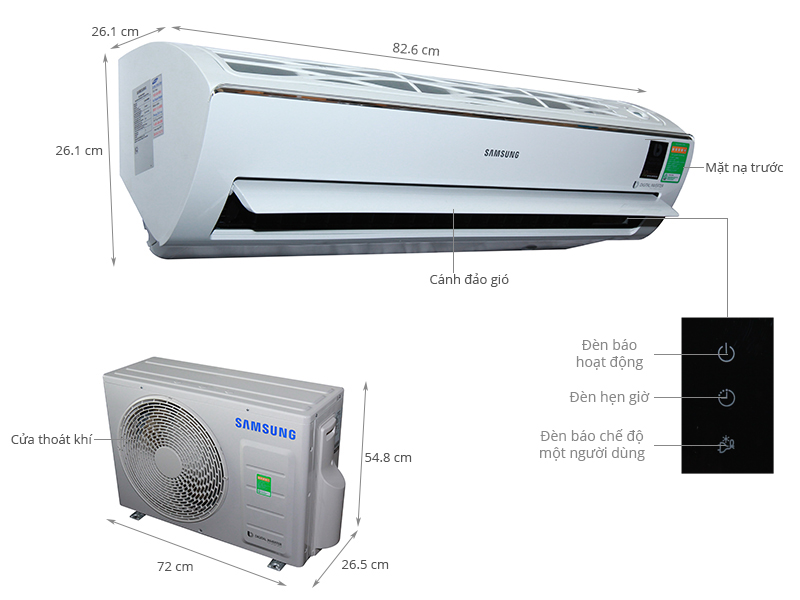 Thông số kỹ thuật Máy lạnh Samsung Inverter 1.5 HP AR13KVFSBWKNSV