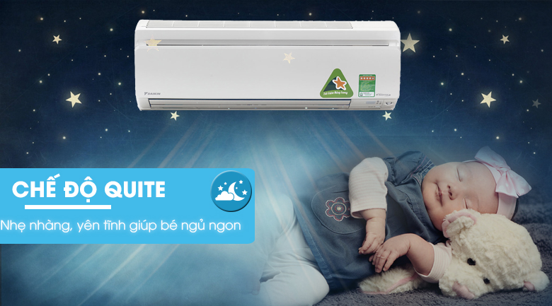 Chế độ Quite - Điều hòa 2 chiều Daikin Inverter 1 HP FTXS25GVMV