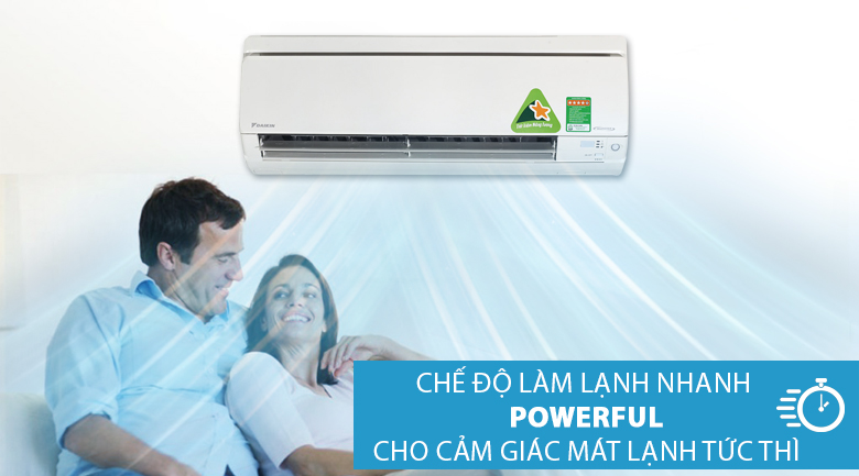 Powerful - Điều hòa 2 chiều Daikin Inverter 1.5 HP FTXS35GVMV