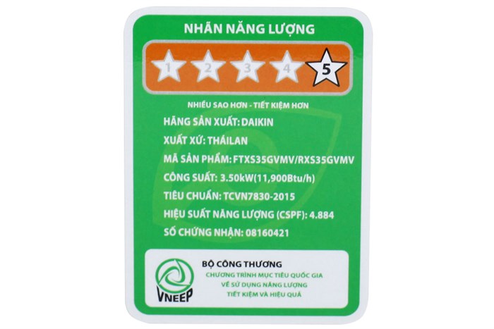 Điều hòa 2 chiều Daikin Inverter 1.5 HP FTXS35GVMV Màu Trắng