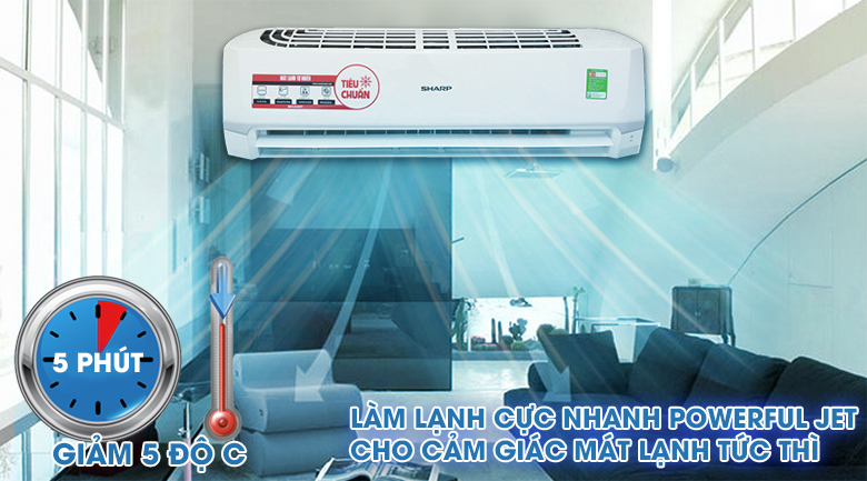 Powerful Jet - Máy lạnh Sharp 2 HP AH-A18SEW