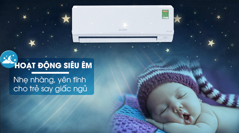 Hoạt động siêu êm - Máy lạnh Mitsubishi Electric Inverter 1 HP MSY-GH10VA