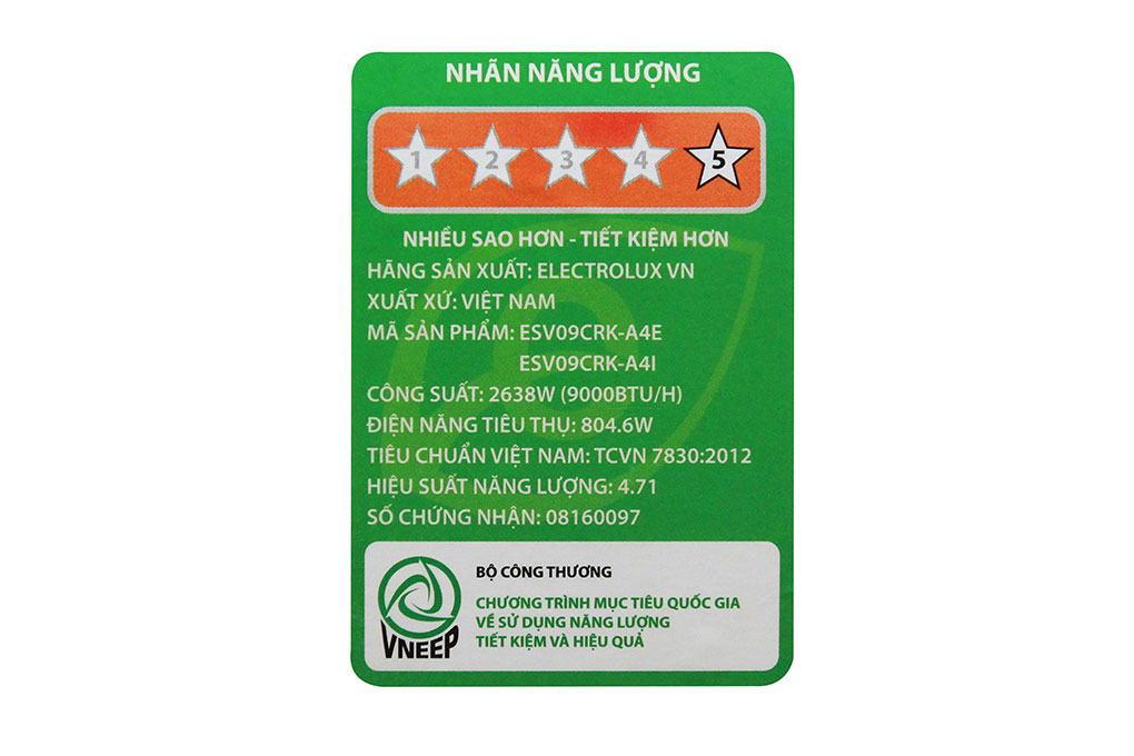 Máy lạnh Electrolux Inverter 1 HP ESV09CRK-A4 Màu Trắng