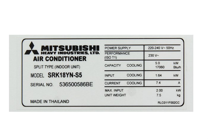 Máy lạnh Mitsubishi Heavy Inverter 2 HP SRK18YN-S5 Màu Trắng