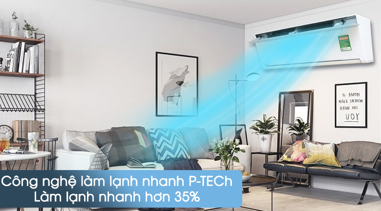 Làm lạnh nhanh - Máy lạnh Panasonic Inverter 1 HP CU/CS-VU9SKH-8 Làm lạnh nhanh - Máy lạnh Panasonic Inverter 1 HP CU/CS-VU9SKH-8