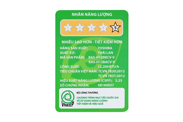 Máy lạnh Toshiba Inverter 1.5 HP RAS-H13BKCV-V Màu Trắng