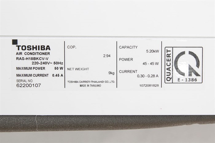 Máy lạnh Toshiba Inverter 2 HP RAS-H18BKCV-V Màu Trắng