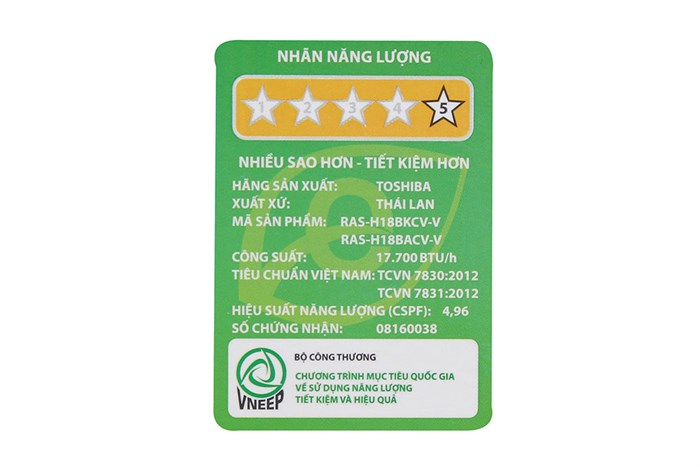 Máy lạnh Toshiba Inverter 2 HP RAS-H18BKCV-V Màu Trắng