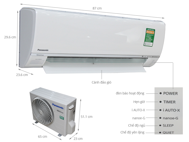 Máy lạnh Panasonic 1 HP CU/CS-U9SKH-8
