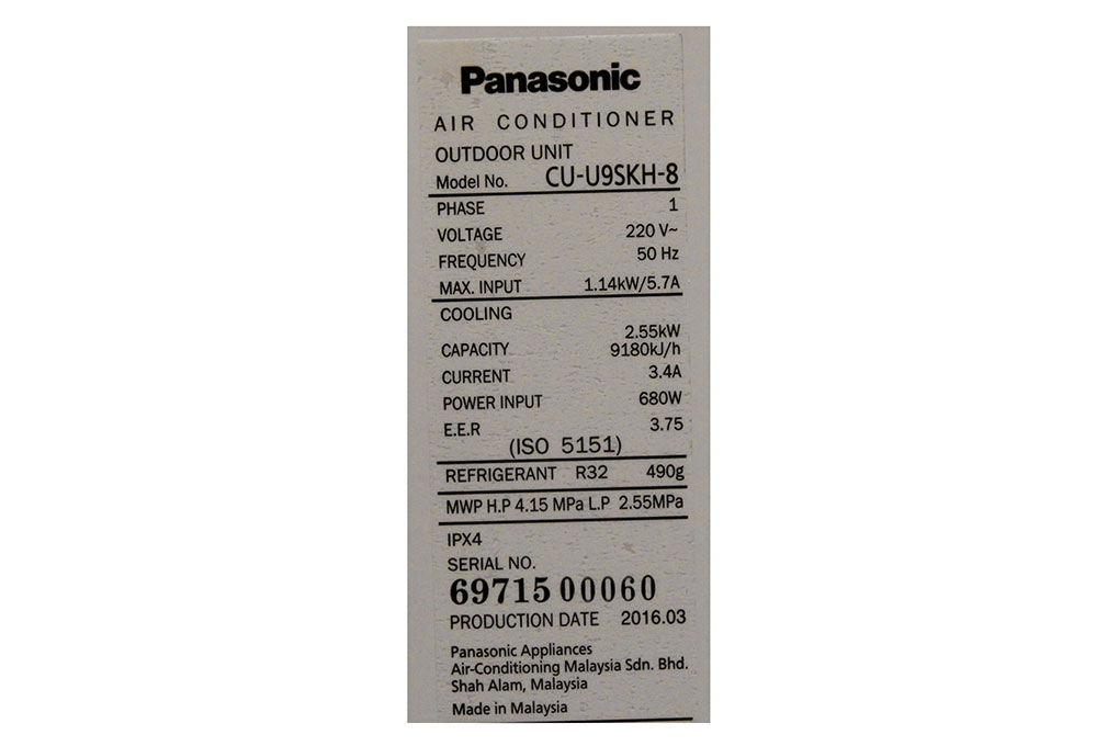 Điều hòa Panasonic Inverter 8700 BTU CU/CS-U9SKH-8 Màu Trắng