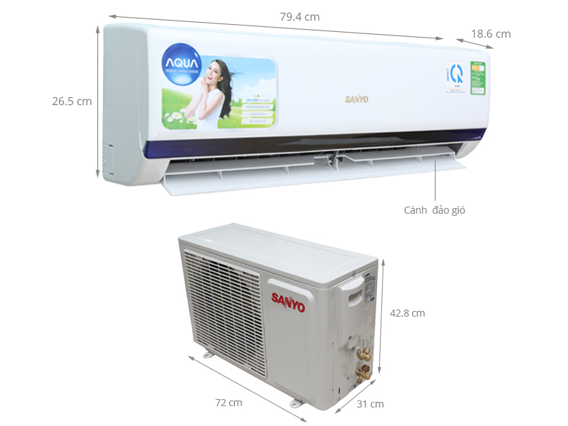 Máy lạnh Sanyo 1 HP SAP-KC9BGS7T May-lanh-sanyo-sap-kc9bgs7t-2