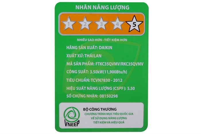 Máy lạnh Daikin Inverter 1.5 HP FTKC35QVMV