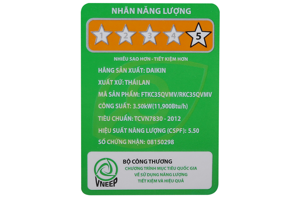 Máy lạnh Daikin Inverter 1.5 HP FTKC35QVMV