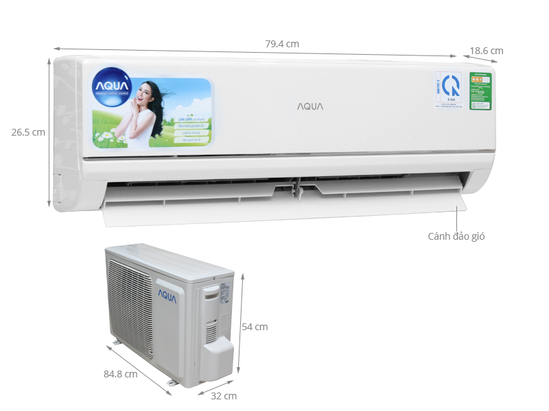 Máy lạnh Aqua 1 HP AQA-KC9BGES8T May-lanh-aqua-aqa-kc9bges8t