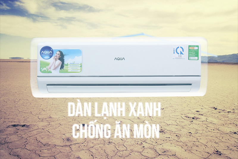 dàn lạnh xanh trên điều hòa Aqua 9000 BTU AQA-KC19BGES8T dàn lạnh xanh trên điều hòa Aqua 9000 BTU AQA-KC19BGES8T