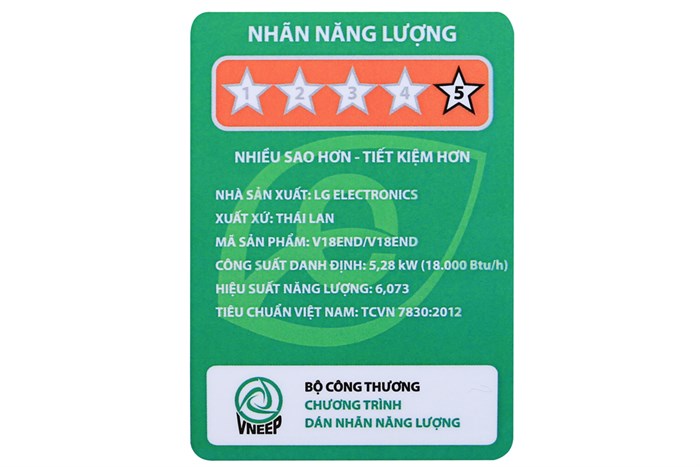 Điều hòa LG inverter 18000 BTU V18END Màu Trắng