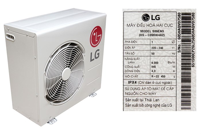 Máy lạnh LG 1 HP S09EN3 Màu Trắng