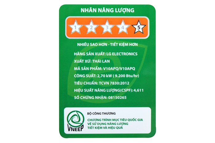 Máy lạnh LG Inverter 1 HP V10APQ Màu Trắng