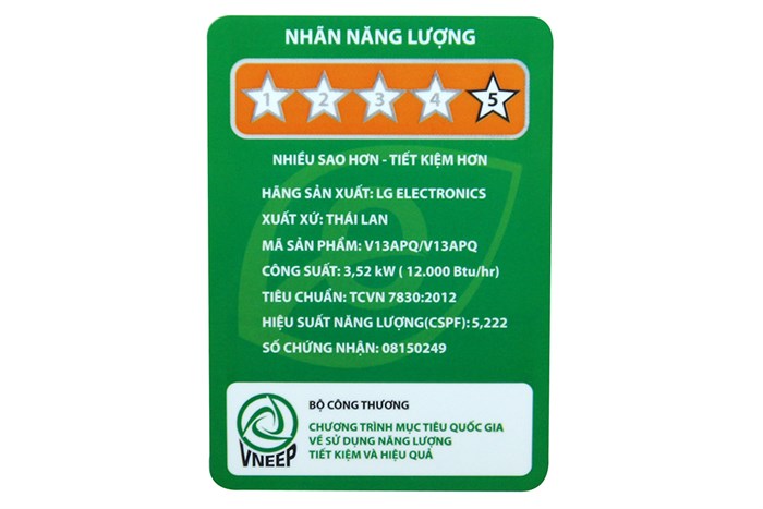 Điều hòa LG Inverter 12000 BTU V13APQ Màu Trắng