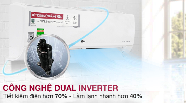 Công nghệ Dual Inverter - Máy lạnh LG Inverter 2.5 HP V24END