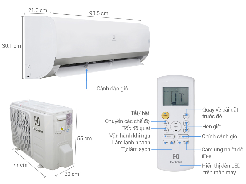 Thông số kỹ thuật Máy lạnh Electrolux Inverter 2 HP ESV18CRK-A3