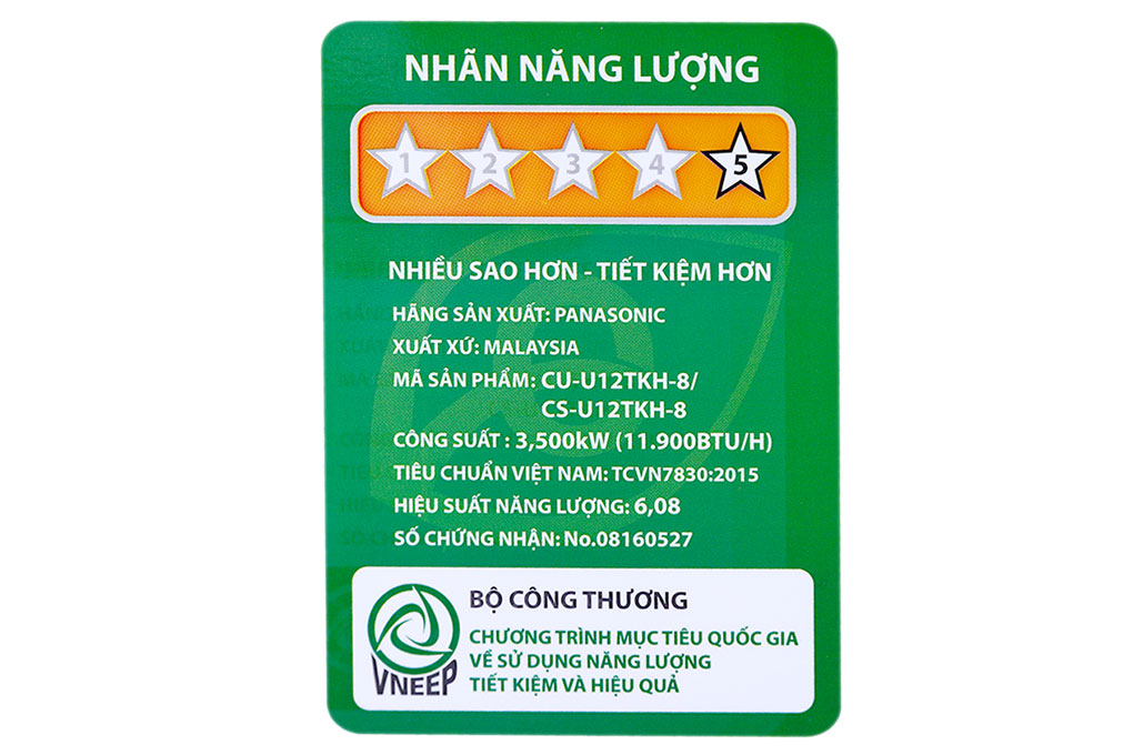 Máy lạnh Panasonic Inverter 1.5 HP CU/CS-U12TKH-8 Màu Trắng