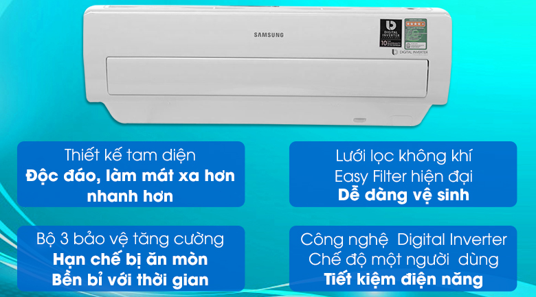 Máy lạnh Samsung Inverter 1 HP AR10MVFSBWKNSV