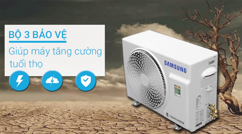 Bộ 3 bảo vệ tăng cường - Máy lạnh Samsung Inverter 1 HP AR10MVFSBWKNSV Bộ 3 bảo vệ tăng cường - Máy lạnh Samsung Inverter 1 HP AR10MVFSBWKNSV