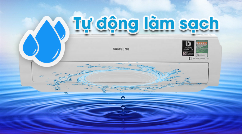 Tự động làm sạch - Máy lạnh Samsung Inverter 1 HP AR10MVFSBWKNSV