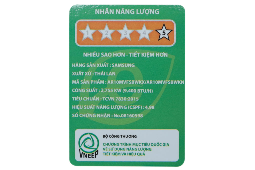 Máy lạnh Samsung Inverter 1 HP AR10MVFSBWKNSV Màu Trắng