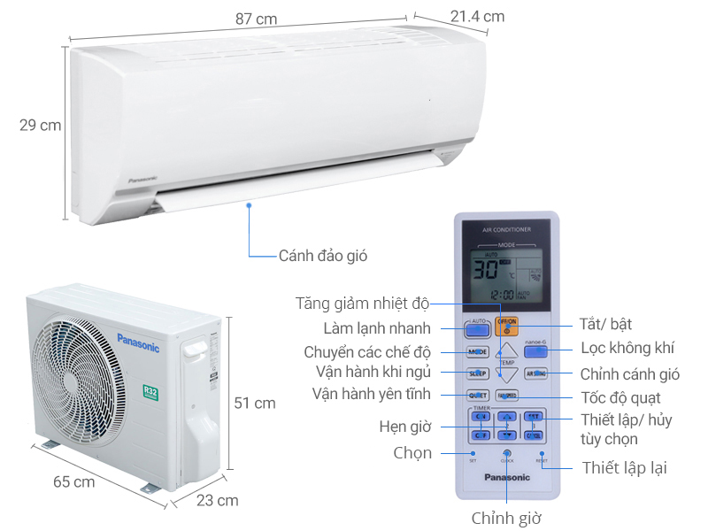 Máy lạnh Panasonic 1.0 HP CU/CS-N9SKH-8
