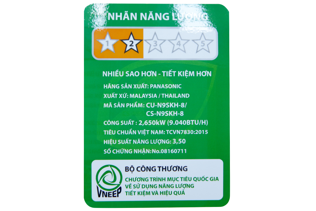 Máy lạnh Panasonic 1.0 HP CU/CS-N9SKH-8 Màu Trắng