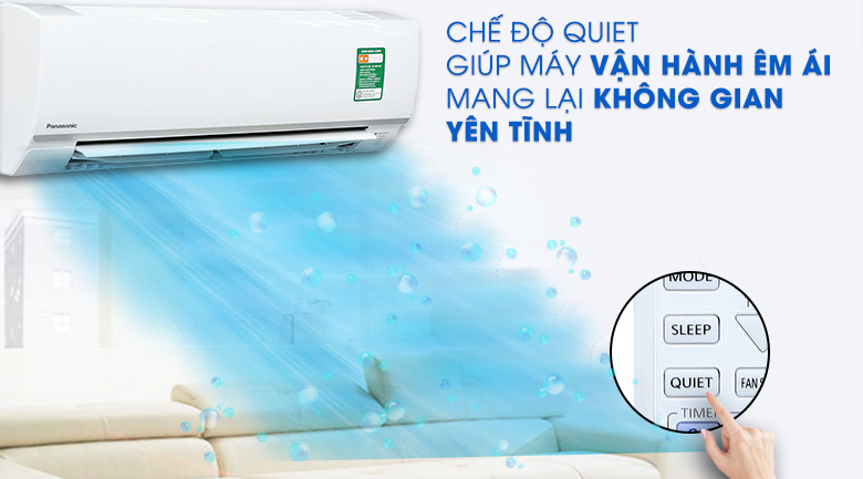Hoạt động siêu êm - Máy lạnh Panasonic 1.5 HP CU/CS-N12SKH-8