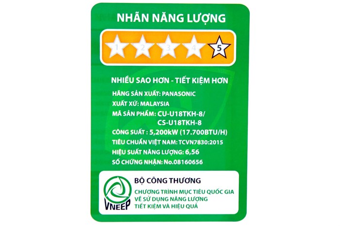 Máy lạnh Panasonic Inverter 2.0 HP CU/CS-U18TKH-8 Màu Trắng