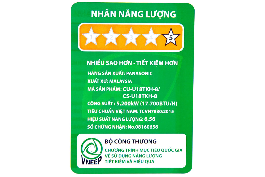 Máy lạnh Panasonic Inverter 2.0 HP CU/CS-U18TKH-8 Màu Trắng