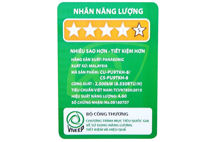Máy lạnh Panasonic Inverter 1 HP CU/CS-PU9TKH-8 Màu Trắng